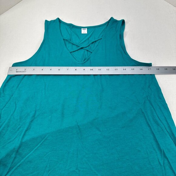 Old Navy Women's Size Small Top Tank Sleeveless Teal Preowned - Picture 6 of 10